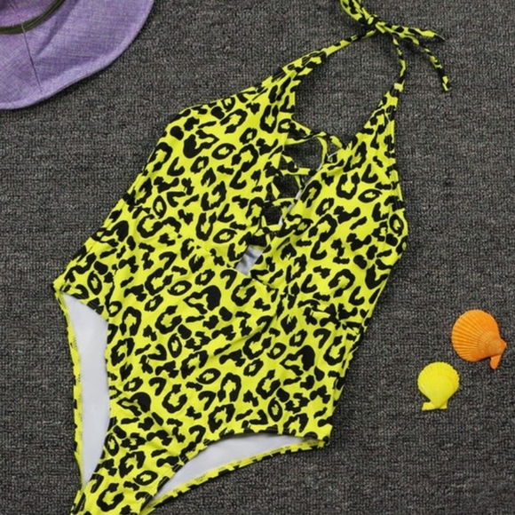 One piece swim suit leopard print,model 2021 - Picture 4 of 4